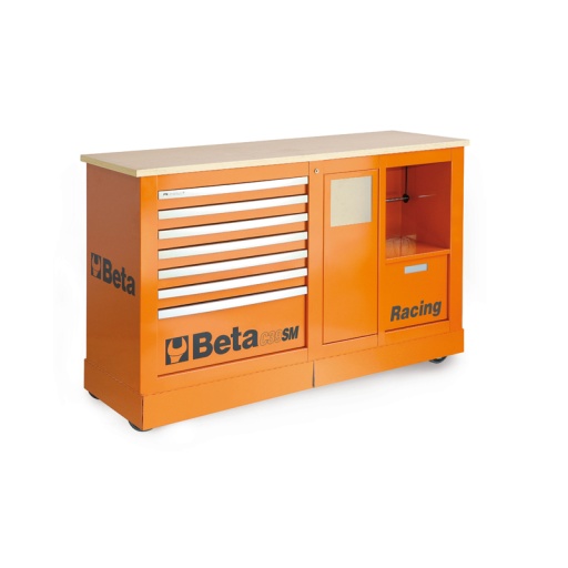Servante c39sm établi mobile racing 7 tiroirs plus module de service orange 