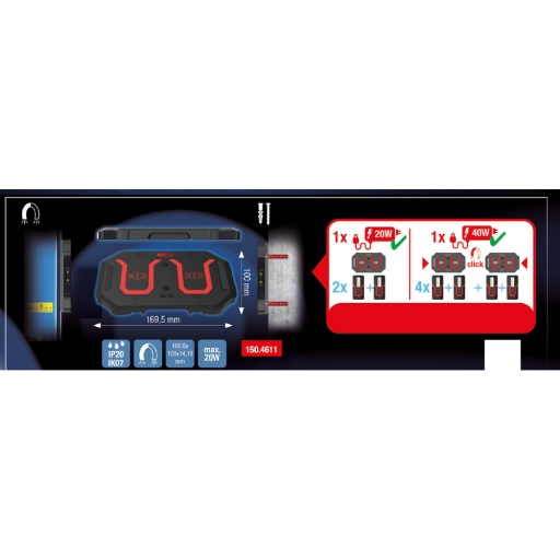 Tapis de charge eQi UltimateBEAM avec deux points de charge