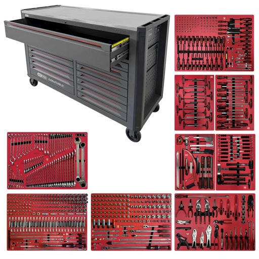 Servante d&rsquo;atelier SIGNATURE i45 avec 706 outils pour 7 tiroirs
