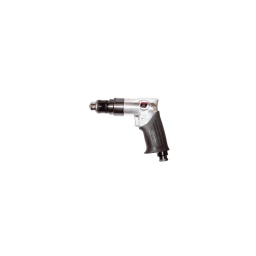 Perceuse revolver 10mm  
- vitesse 2200 tr/m2 
- broche 3/8" x 24male 
- consomm tion  110l/m2 
- poids net 0.8 kg 
- longueur 165 mm  
- hauteur 145 mm  
- raccord 1/4" bsp 
- niveau de vibration <2.5 m/sec2 
- niveau sonore 86 db(a) 
- pression 6.4 bar  
- poignée gaine
- échappement par la poignée