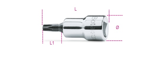 Douille tournevis pour vis Torx t45
