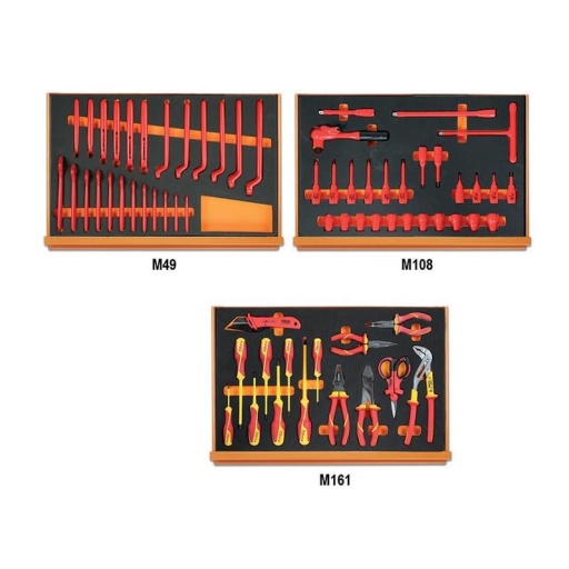 Composition de 66 outils pour la microtechnique en plateaux mousse compacte