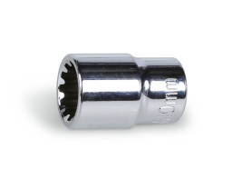 Douille multidents, carré femelle 1/4", chromée