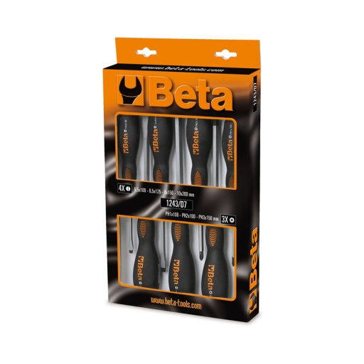 Jeu de 7 tournevis a zone de frappe beta