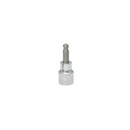 Douille tournevis 6 pans sphérique 3/8 chrome plus m10

- longueur 50mm - profil strie
- finition polie chromee
- embout en acier s2