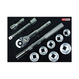 Module douille 3/4" (1/2 tiroir pearl ou dakar)
- 7 douilles 3/4 : 32-35-36-38-46-50mm - 2 rallonges 3/4 : 100-200mm - 1 cliquet 24 dents