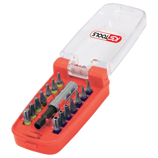 Jeu d'embouts de vissage TORX - TORX percé à code couleur TORSIONplus, 15 pcs