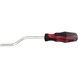 avec profil de fourche spécial
pour un démontage sans dommages de la poignée de plafond
Pour desserrer le crochet de verrouillage difficile à atteindre
Avec trou d'accrochage
Avec poignée bi-composant
Chrome Vanadium
