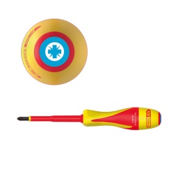 Tournevis isolées pozidriv ultimate
- selon din 7438 / din iso 8764
- isolation selon iec 60900
- manche bi-matière
- code couleur
- pointe brunie
- acier s2
- résistant aux produits chimiques
