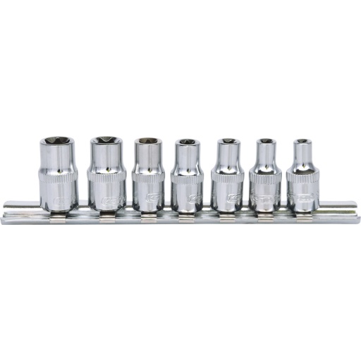 Jeu de douilles 1/4'' TORX E CHROMEplus 7 pcs