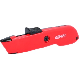 Pour droitier et gaucher
Avec anneau de fixation
Lame trapézoïdale
Avec lame trapézoïdale de 0,5 mm
Retour de lame automatique
Corps en métal