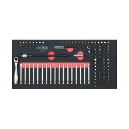 Module embouts - module 1/3 - pour servantes et etablis - empreinte des outils découpee au laser - mousse imputrescible