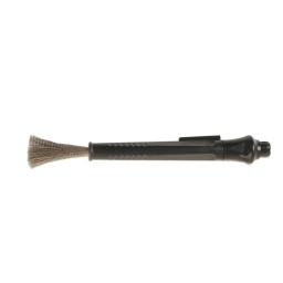 Brosse de précision de type stylo - acier inoxydable Brosse de précision de type stylo convenant pour un large éventail d'applications. Longueur totale : 170 mm.  Longueur de fil d'acier inoxydable : réglable jusqu'à 40 mm. Corps en plastique avec agrafe de poche pratique. Ensemble complet de brosses (acier, acier inoxydable, laiton et nylon) disponible - N° de référence 7744. Brosses individuelles disponibles - N°s de référence 7745 (acier), 7746 (laiton) et 7748 (nylon).