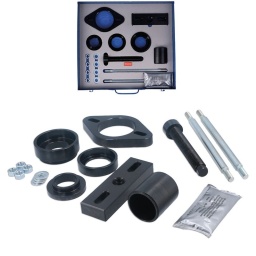 Outil pour douille de bras oscillant arrière - pour Ford Focus
Extraction et insertion de douilles sur le véhicule.
Applications : Ford Focus (à partir de 2012).
Des coupelles d’extraction et d’insertion peuvent être utilisées sur une presse d’atelier si nécessaire.
Utilise une vis de force filetée - veiller à ce que le filetage soit toujours propre et lubrifié avec de la graisse au bisulfure de molybdène.
Fabriqué à Sheffield