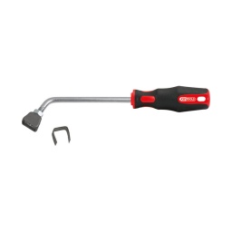 Grattoir emmanché
- pour retirer les residus de joint
- lame interchangeable
- pour les endroits difficiles d'acces
- tête coudée
- manche bi-matière