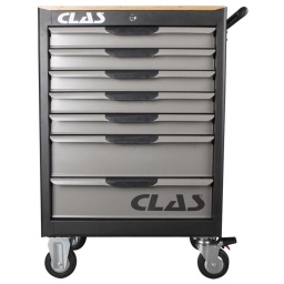 Capacite maximum : 400kg
Caracteristiques :
- Dimensions : 688x459x1035mm (hauteur sans roues 858mm 
- 5 tiroirs H.75mm (580x400x61mm 
- 2 tiroirs H.154mm (580x400x141mm 
- Glissieres equipees de roulements à billes
- sécurité tiroirs
- poignées tiroirs en ABS
- 2 roues fixes ?125mm - 2 roues pivotantes ?125mm avec freins
- Fermeture a clé (2 clés fournies)
- Protection mousse EVA 2.5mm dans chaque tiroir
- Charge admissible par tiroir : 45kg
- Charge admissible sur plateau : 300kg
- Charge totale admissible : 400kg
- Poids : 67kg
Livree avec plateau bois et mousse EVA
Ouverture des tiroirs a 100%