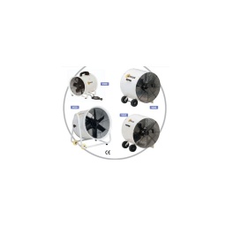 Ventilateurs extracteurs mobiles.

maniables. robustes et efficaces. les sovelor série " v " sont des groupes mobiles de ventilation pouvant fonctionner indifferemm nt en aspiration ou en refoulement.
d'utilisation simple. ils permettent de ventiler toutes sortes de locaux (souterrains. tunnels. chapiteaux. locaux industriels ou comm rciaux. chantiers. ateliers. bureaux...) ou d'en extraire l'air vicie (odeurs. poussieres. fumées. chaleur. humidite...) a l'exception des vapeurs inflameables. detonantes ou corrosives.

mobiles
compacts et très maniables. les ventilateurs extracteurs v se transportent aisement d'un lieu a l'autre.
portable (v300) ou mobiles sur roues (v600 et v603) ils s'utilisent a l'intérieur comm  a l'extérieur et ne reclament qu'une alimentation électrique pour entrer en action.
suivant le positionnement choisi et le côté sur lequel est raccordee la gaine de soufflage. les série v fonctionnent soit en extracteur. soit en souffleur.

performants
delivrant des debits d'air importants. les v peuvent etre utilises en soufflage direct pour ventiler une zone. un poste de travail ou une machine... mais aussi en soufflage indirect avec raccordement sur une ou plusieurs gaines souples d'aspiration ou de soufflage (v300 : dia 300 mm - v600 et v603 : dia 600 mm .
ils conviennent parfaitement pour la ventilation ou l'extraction de l'air chaud. vicie ou poussiereux. dans les chapiteaux. les chantiers. les ateliers. les garages. les souterrains. les bâtiments industriels. comm rciaux ou agricoles...

 surs
conformement aux normes en vigueur. les v sont equipes de tous les composants necessaires a leur utilisation en toute sécurité : carrosserie robuste en acier avec poignées. grilles sur l'aspiration et le refoulement . support moteur independant des grilles afin d'eviter les vibrations et de fausser la rotation en cas de choc...
les v600 et 603 sont de plus equipes d'un disjoncteur moteur avec commande en boitier encastre  étanche.

 très apprecie dans le millieu du sport automobile pour le refroidissement des moteurs apres un run en circuit . ou lors d'un arret au stand.

options :
gaine de soufflage souple standard diamètre 300 mm longueur 5 m pour v300. 2 gaines peuvent etre raccordees directement entre elles sans raccord ni manchon)
gaine de soufflage souple standard diamètre 300 mm longueur 12 m pour v300
gaine de soufflage souple standard diamètre 600 mm longueur 12 m pour v600 ou v603
manchon pour raccorder 2 gaines diamètre 600 entre elles (v600-v603)
collier de fixation pour gaines diamètre 600 mm (v600-v603)...
