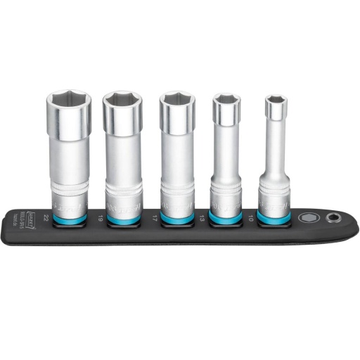 Douille 1/2" longue sur support magnetique 5pc