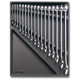 Module clés mixtes 17 pièces
- composition: 6-7-8-10-11-12-13-14-16-17-18-19-21-22-24-27-30mm - plateau thermoformé rigide 
- 1/2 de tiroir
- 367x294mm - qualité premium beta depuis 1939