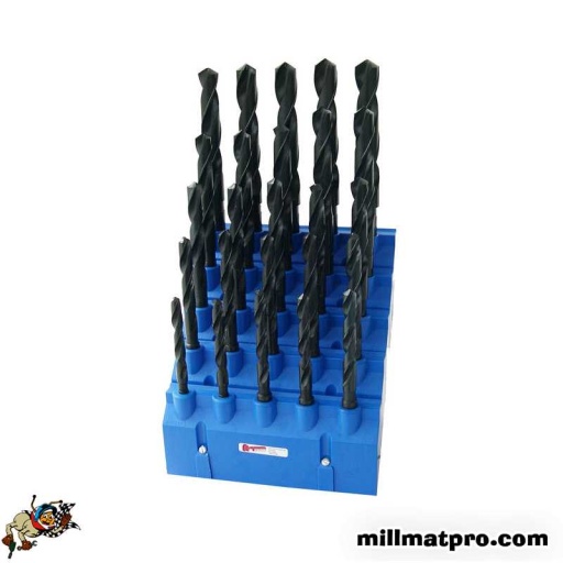 Présentoir 25 forets queue conique taille meule13.5 a 30mm 
