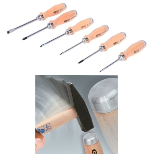 Jeu de 6 tournevis ERGOTORQUE BOISmax à lame traversante