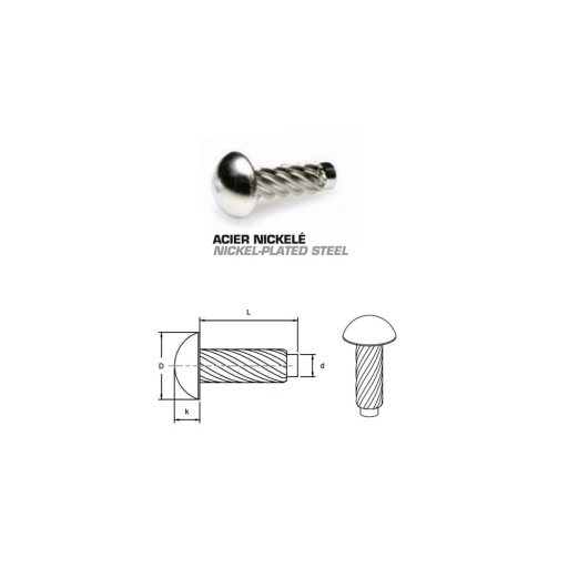 rivet sim type-u gosim ac 2,5x8