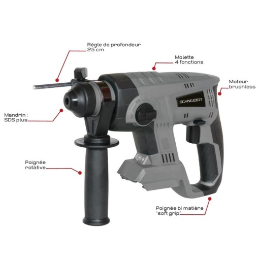 Perforateur Sds 20v 2.2j Sans Batterie Et Chargeur