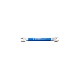 La clé à rayon est utilisee pour le réglage des rayons 5 et 5.5mm  
le corps gaine permet un serrage et devissage confortables des rayons. 
la longueur de la clé est de 100 mm 