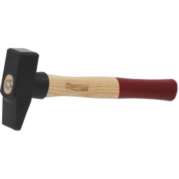 Marteau rivoir 35mm 
- manche en frêne. verni 350mm - tête en acier trempe c45 
- dimension tête 115x35mm 