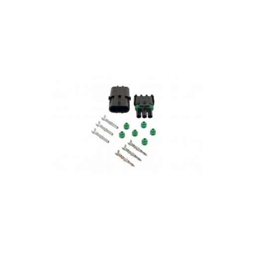 Kit assortiment de connecteurs électriques automobiles étanches Delphi 3 pôles - 14 pcs
