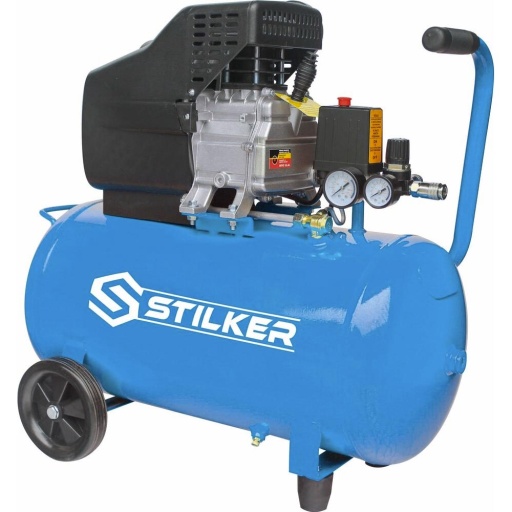 Compresseur piston coaxial lubrifi&eacute; &agrave; l'huile  50L avec transmission directe 8 bar