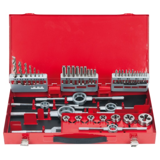 Coffret de tarauds et fili&egrave;res HSS Co 44 pcs 