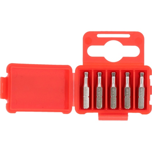 Embouts de vissage 1/4'' 6 pans à tête sphérique 25mm 4mm pack de 5