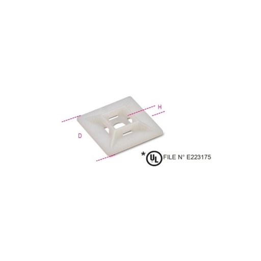 Embase de fixation bidirectionnelle 19x19x5,4mm