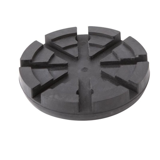 Tampon caoutchouc rond avec renfort plaque métallique 125x24mm 