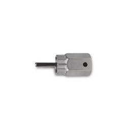 Clé extracteur pour roues libres Shimano à cassette avec embout de guide, nickelée