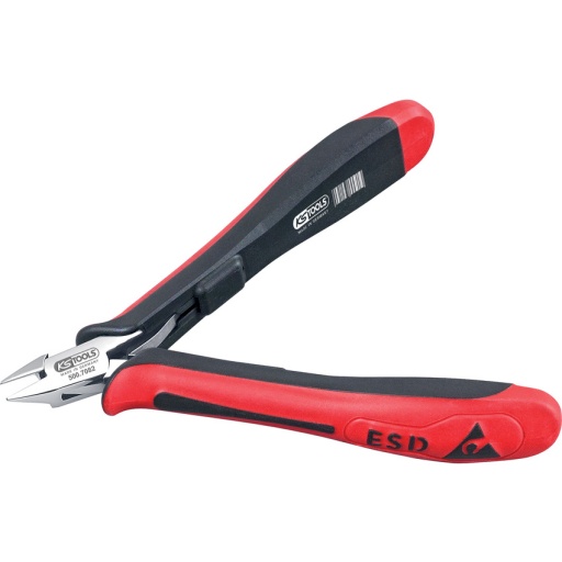 Pince ESD coupante diagonale tête pointue courte biseautée, 120 mm