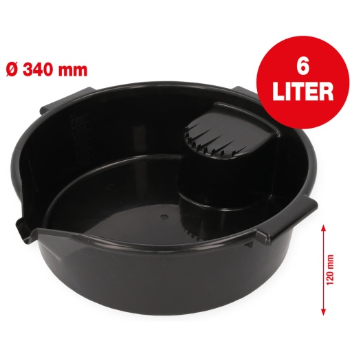 Bac de récupération 6 litres Ø 340 mm