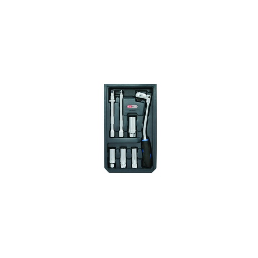 Coffret douilles spécial bougies 3/8 chrome plus