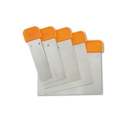 Jeu de 5 spatules de carrossier en acier inox - couteau japonnais pour carrossier - larg : 25-50-75-100-125mm - qualité premium beta depuis 1939