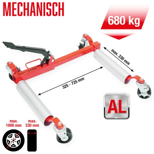 Performance Chariot de manutention mécanique 680 kg largeur max des pneus 330 mm