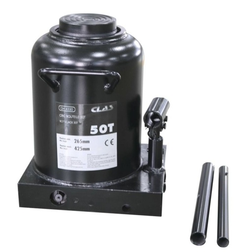 Cric bouteille 50T Ht. de levage 265 à 425 mm