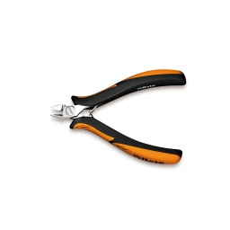 Pince coupante diagonale de précision à becs effiles
- coupe à ras
- branches gainées confort bi-matières
- longueur: 120mm - qualité premium beta depuis 1939