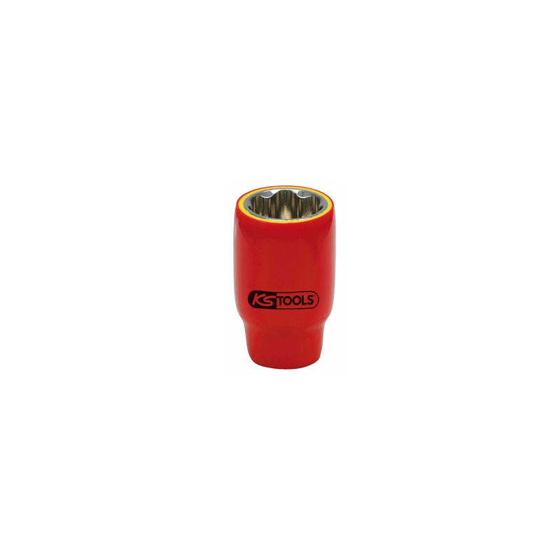 Douille 1/2 Pour Bougies 16 Mm KS Tools - Version Longue, Avec Joint Caoutchouc, Chrome Vanadium