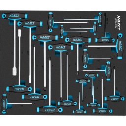 Composition :
428-8	Douille ∙ avec manche en T Profil à 6 pans extérieurs ∙ 8 mm	
428-10	Douille ∙ avec manche en T Profil à 6 pans extérieurs ∙ 10 mm	
428-13	Douille ∙ avec manche en T Profil à 6 pans extérieurs ∙ 13 mm	
828-2	Tournevis ∙ avec manche en T Profil à 6 pans intérieurs ∙ 2 mm	
828-2.5	Tournevis ∙ avec manche en T Profil à 6 pans intérieurs ∙ 2.5 mm	
828-3	Tournevis ∙ avec manche en T Profil à 6 pans intérieurs ∙ 3 mm	
828-4	Tournevis ∙ avec manche en T Profil à 6 pans intérieurs ∙ 4 mm	
828-5	Tournevis ∙ avec manche en T Profil à 6 pans intérieurs ∙ 5 mm	
828-6	Tournevis ∙ avec manche en T Profil à 6 pans intérieurs ∙ 6 mm	
828-7	Outil de réglage de phares ∙ FORD Profil à 6 pans intérieurs ∙ 7 mm	
828-8	Tournevis ∙ avec manche en T Profil à 6 pans intérieurs ∙ 8 mm	
828-10	Tournevis ∙ avec manche en T Profil à 6 pans intérieurs ∙ 10 mm	
828-T6	Tournevis ∙ avec manche en T Profil TORX® intérieur ∙ T6	
828-T7	Tournevis ∙ avec manche en T Profil TORX® intérieur ∙ T7	
828-T8	Tournevis ∙ avec manche en T Profil TORX® intérieur ∙ T8	
828-T9	Tournevis ∙ avec manche en T Profil TORX® intérieur ∙ T9	
828-T10	Tournevis ∙ avec manche en T Profil TORX® intérieur ∙ T10	
828-T15	Tournevis ∙ avec manche en T Profil TORX® intérieur ∙ T15	
828-T20	Tournevis ∙ avec manche en T Profil TORX® intérieur ∙ T20	
828-T25	Tournevis ∙ avec manche en T Profil TORX® intérieur ∙ T25	
828-T27	Tournevis ∙ avec manche en T Profil TORX® intérieur ∙ T27	
828-T30	Tournevis ∙ avec manche en T Profil TORX® intérieur ∙ T30	
828-T40	Tournevis ∙ avec manche en T Profil TORX® intérieur ∙ T40	
828-T45	Tournevis ∙ avec manche en T Profil TORX® intérieur ∙ T45
Module 522x435mm