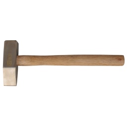 Manche hickory 
Table et panne polies 
Bords arrondis 
Antidéflagrant 
Alliage Aluminium-Bronze 

