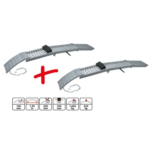 Rampe d'accès pliable 2 pcs
