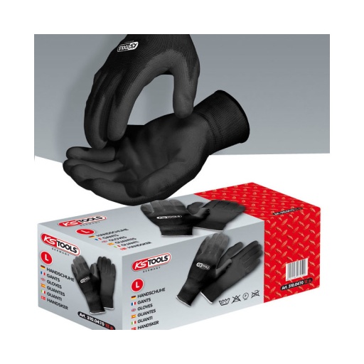 Paquet de 12 paires de gants microfibre noir