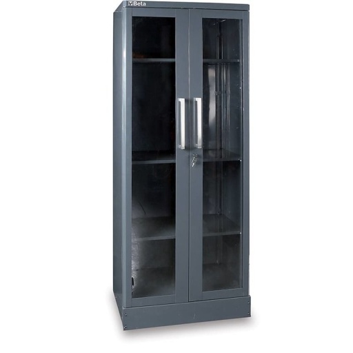 Armoire en tôle à 2 portes transparentes en polycarbonate 