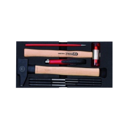 Module martellerie

- marteau mécanicien 500g
- 1 jeu d'outil
- 1 jeu de chasses goupilles 2-3-4-5-6-8mm - 1 cutter universel
